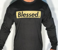 Black and Gold Long Sleeve crew neck t-shirt