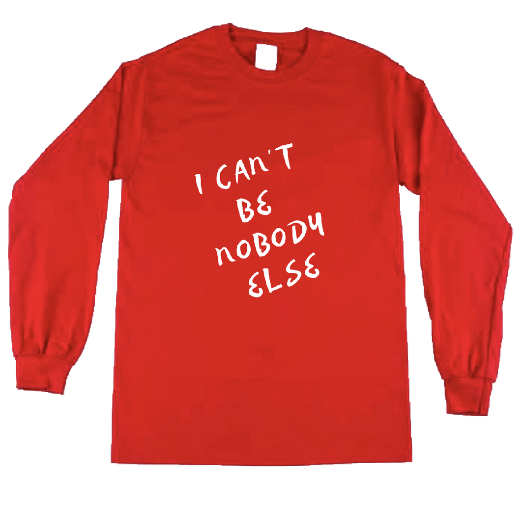 I can't be nobody else  RED/WHITE LONG SLEEVE
