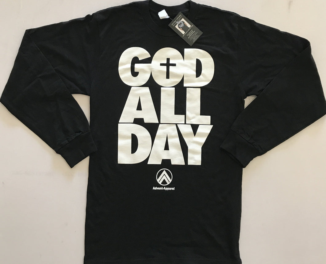 GOD ALL DAY Black/White Long Sleeve