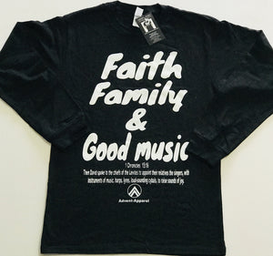 Faith Family Good Music Black/White