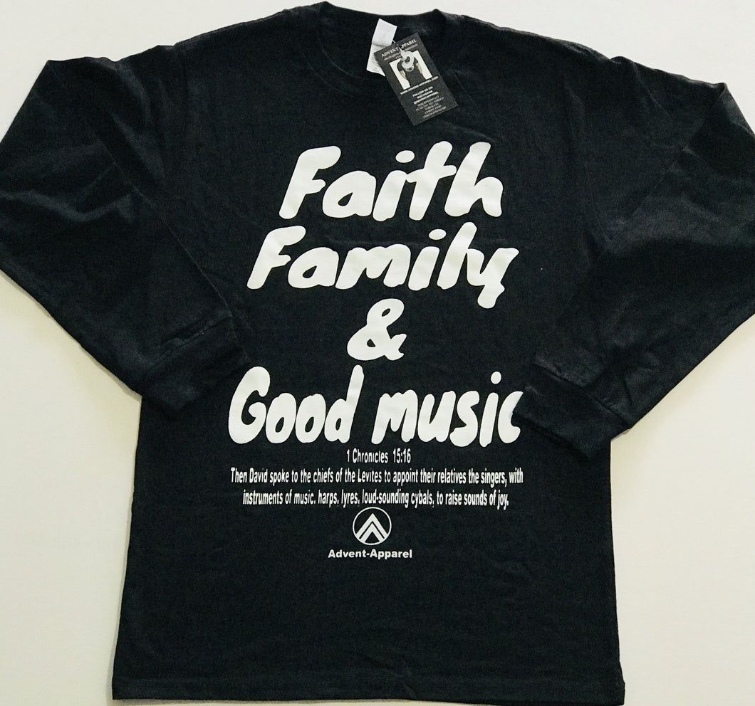 Faith Family Good Music Black/White